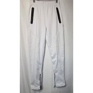 CSG Men's White Night Patrol Fleece Lined Jogger Pants Small‎ Zip Pockets NWT